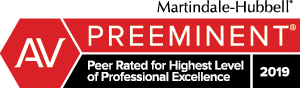 AV Preeminent 2019 | Martindale-Hubbell | Peer Rated for highest level of professional excellence