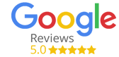 Five star rating from Google Reviews